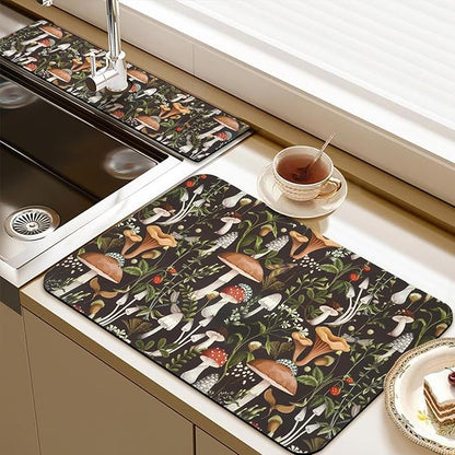 19.5" x 12" Dish Drying Mat & 24" x 5.5" Sink Splash Guard, Super Absorbent