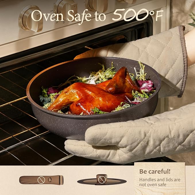 CAROTE 27-Piece Pots and Pans Set Non Stick with Detachable Handle, Nonstick Cookware Sets, Kitchen Cooking Set - Camping Cookware, Dishwasher & Oven Safe, Induction Compatible