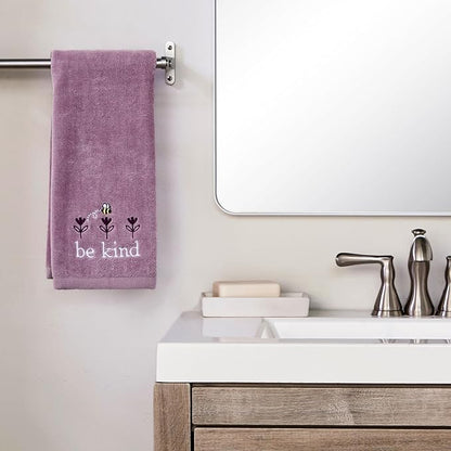SKL Home Bee Kind 100% Cotton Embroidered 2pc Hand Towel Set, Decorative