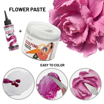 Kamenskaya Sculpture Paste - Paper Paste for Sculpting - White Matte, 500 ml (16.9 fl oz)