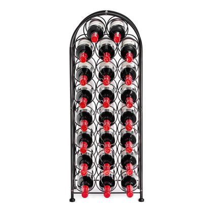 Sorbus Freestanding Wine Rack - Elegant and Unique Bordeaux Chateau Style Floor Wine Stand for 23 Wine Bottle Storage, Champagne, Metal Wine Bottle Holder Stands for Kitchen, Home Bar, Mini Wine Bar
