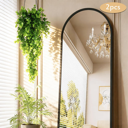 RECUTMS 4 Pack Artificial Hanging Plants Faux Eucalyptus Leaf Greenery Fake Plant for Wall House Room Patio Indoor Outdoor Home Shelf Office Decor (Green)