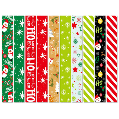 ASTARON 600pcs Christmas Paper Chains Festive Printed Creative Paper Decorations