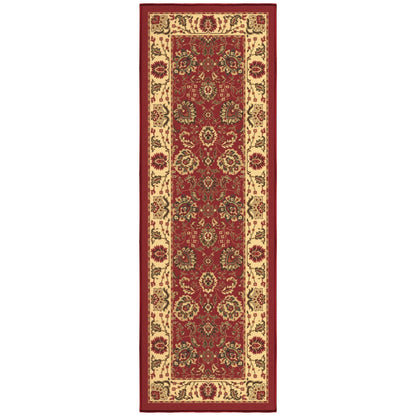 Ottomanson Hallway Runner Rug 20" x 53" Non Slip Oriental Area Rugs Easy to Clean Laundry Rug Runner Durable & Pet Friendly Floor Carpet Runners for Hallways Entryway Living Room Kitchen, Red