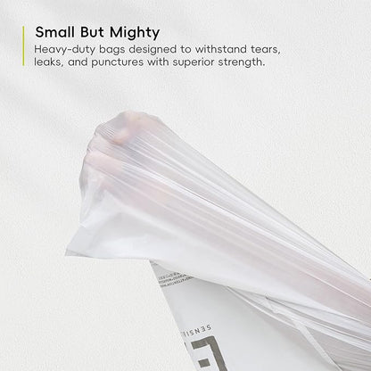 EKO 1.6 Gallon / 3-6 Liter, Extra-Strong Unscented Garbage Bags, Easy-Dispense