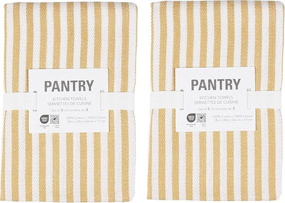 KAF Home Premium Kitchen Towels, Large 100% Cotton, Flat & Terry Absorbent Dish