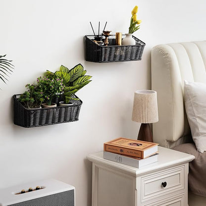 GRANNY SAYS Wicker Hanging Basket, 2 Pack Wall Basket