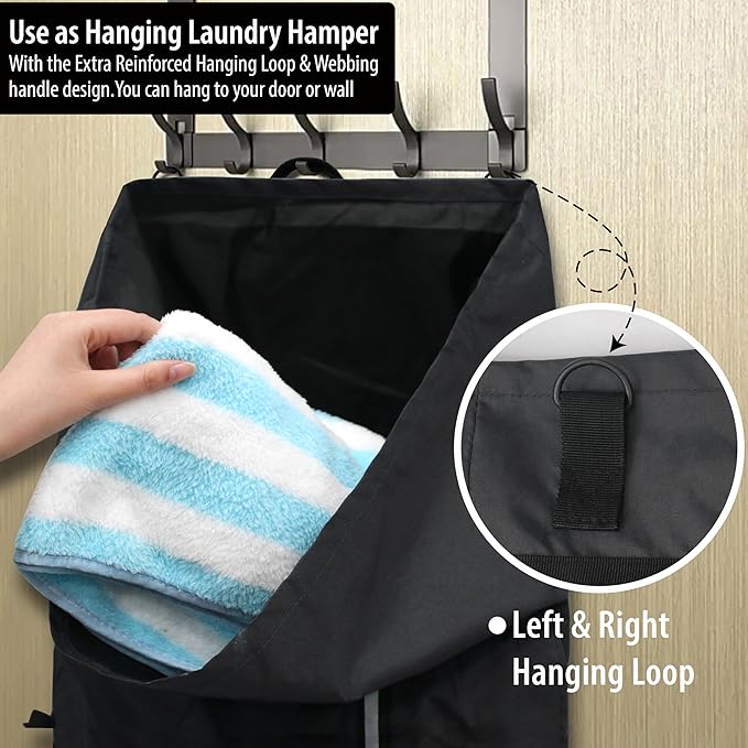 BeeGreen Black-Laundry-Bag-Backpack-Extra-Large-Heavy-Duty, 125L Portable