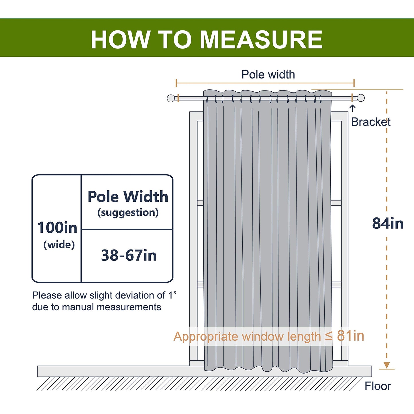 NICETOWN Grey Blackout Patio Sliding Door Curtains 84 inch Length, Grommet Room Divider Thermal Insulated Curtain Drapes for French Door/Living Room (Gray, W100 x L84, 1 Panel)