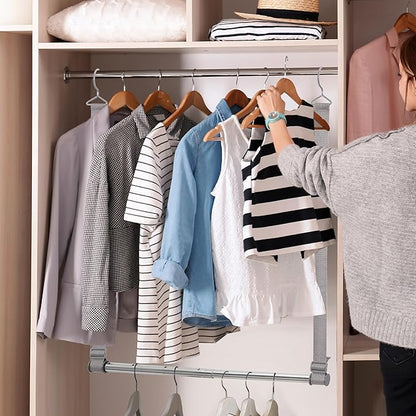 Hanging Closet Rod, 17-28In Width and Up to 32In Height Closet Extender