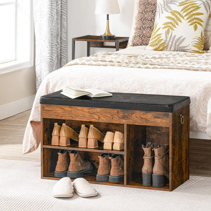 HOOBRO Shoe Storage Bench and Shoe Bench Bundle, Entryway Bench with Lift Top Hidden Storage and Adjustable Shelves, Bamboo Entryway Bench with Hidden Compartment, BF40HX01-YE60HX01