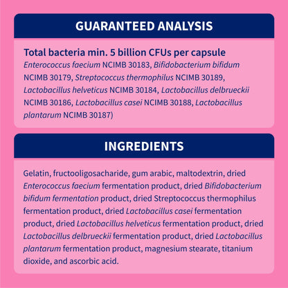 Nutramax Proviable Probiotics for Dogs and Cats, Daily Digestive Health Supplement with Multiple Strains of Bacteria, Cat and Dog Probiotics Plus Prebiotics, 80 Capsules