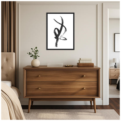 Amanti Art Framed Canvas Wall Art 24x18 Brush Stroke No. 1 FramedWall Art Canvas, Abstract Artwork, Modern Decor, Medium Poster for Living Room, Bedroom, Bathroom, Kitchen, Office
