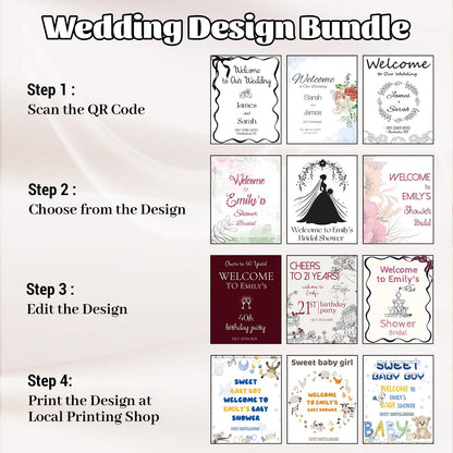 Jsngbse Adjustable Wedding Welcome Sign Stand with 2 Pair Hanging Straps, Welcome to Our Wedding Sign Holder Stand for Reception, Heavy Duty White Easel Stands for Sign Poster, Metal Floor Standing
