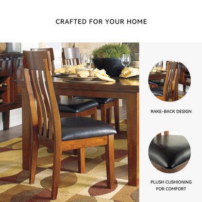 Signature Design by Ashley Ralene Rake Back 19" Dining Room Chair 2 Count, Medium Brown