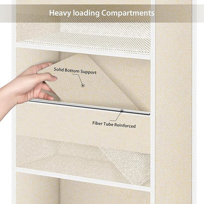 Univivi 5-Shelf Over Door Hanging Organizer Fabric Door Storage