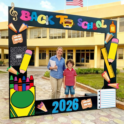 Frienda 24 Pcs Preschool Graduation Party Decoration Pre-k Large DIY Backdrop Photo Booth Prop Classroom Bulletin Board Decorations Cardstock Cut-Outs Cards Kit Wall Decor Kindergarten Party Supplies