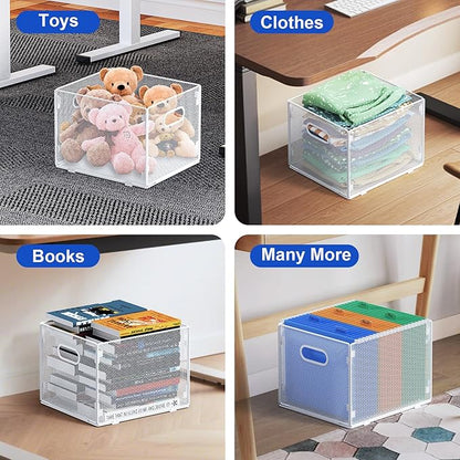 samstar 2 Pack Hanging File Organizer, Mesh File Folder Box Filing Box Cabinet