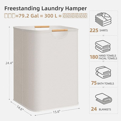 STORAGE MANIAC 3-Pack Large Laundry Hamper, 100L Collapsible Laundry Basket