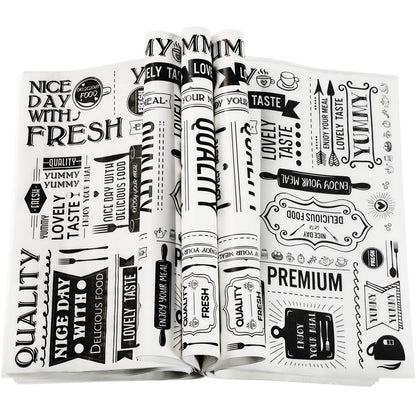 150 Pcs Wax Paper Sheets Deli Newsprint Food Basket Liners 8.3 x 9.8 in Sandwich Wrapping Paper Grease Resistant Waterproof Wrapping Tissue Hamburger Picnic Tissue for Baking Kitchen