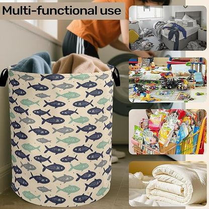 Cute Japanese-Style Fish Foldable Laundry Hamper