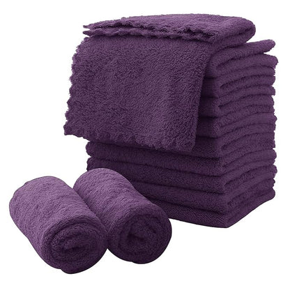 MOONQUEEN Microfiber Facial Cloths Fast Drying Washcloth 12 Pack