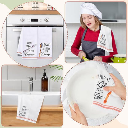 R HORSE 5Pcs Kitchen Dish Towel Funny Cookware Kitchen Dishcloth Absorbent