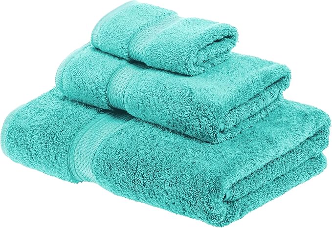 SUPERIOR Solid Egyptian Cotton Towel Set, Hand Towel 20” x 30”, Bath Towel 30”