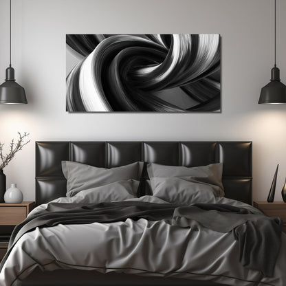 CIRABKY Modern Prints Wall Decor for Office Black and White Abstract Wall Art for Bedroom Minimalist Pictures for Living Room 24 x 48 Inch