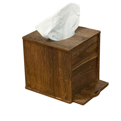 6 Pack Square Tissue Box Cover (6 x 6 x 6 inches) Rustic Wood Tissue Box Holder with Slidingout Bottom Wooden Tissue Box Cover Cube for Tabletop Stands Bathroom Bedroom Dinner Table