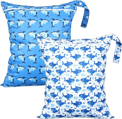 Shappy 2 Pcs Large Travel Laundry Bag Washable Waterproof Wet Dry Large Dirty