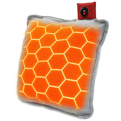 Heated Pillow for Lumbar Support, Heating Lumbar Support Pillow for Office Chair 45X45CM