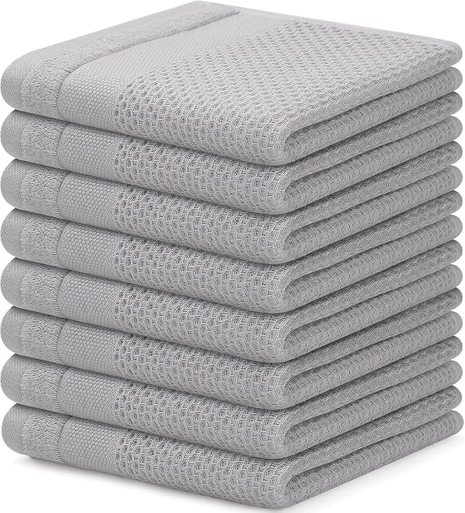 Homaxy 100% Cotton Dish Cloths, 8 Pack