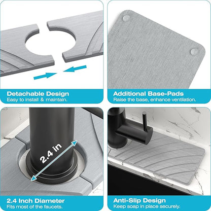 Stone Faucet Mat for Kitchen Sink