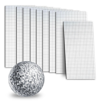 8000 PCS Disco Mirror Tiles, 7.5 x 7.5 mm Self Adhesive Mosaic Tiles for Disco Ball Decor, DIY Craft Party Decoration