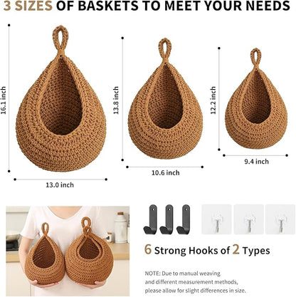 Boho Wall Hanging Fruit Baskets