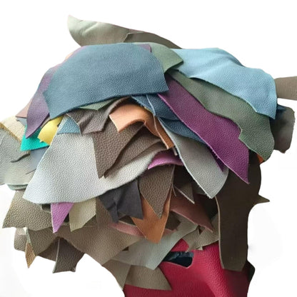 Leather Scraps, 1.5-2.0mm (3.6-5 oz) Thick Genuine Cowhide Scraps, Leather Scrap for Tools/Crafts/DIY, Mixed Colors,Leather for Crafting (Thick 500 Grams)