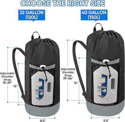 BALEINE 150L Laundry Bag Backpack, 900D Oxford Fabric Large Travel Laundry Bags