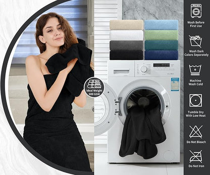 Extra Large Bath Towel Set of 4, Oversized Bath Sheet Super Soft Highly