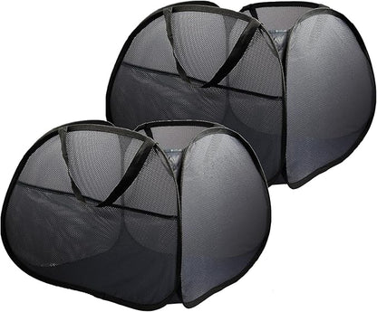 2 Pack Collapsible Laundry Baskets, 90L Large Foldable Laundry Basket, Durable