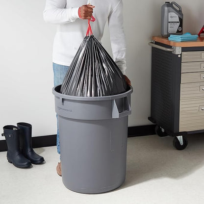 Amazon Basics Multipurpose Drawstring Trash Bags, 30 Gallon