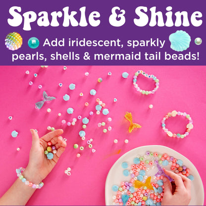 Creativity for Kids Mermaid Bead Jewelry Jar: Create 40+ Friendship Bracelets for Girls, DIY Girls Beads Jewelry Making Kit, Spring Crafts & Mermaid Gifts (Ages 6+)