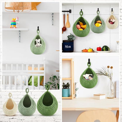 Honeydak Boho Decor Hanging Wall Baskets