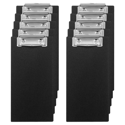 PATIKIL Check Presenters for Restaurants, 30Pcs Mini Clipboard Wood Check Holder Half Page Menu Holder for Restaurant Cafe Waitress Guest Check Server, Black