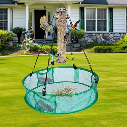 2Pcs Bird Seed Catcher for Outdoor Feeders, Bird Feeder Trays to Catch Seed, Upgraded Version Can Prevent Strong Winds. (16 inches)