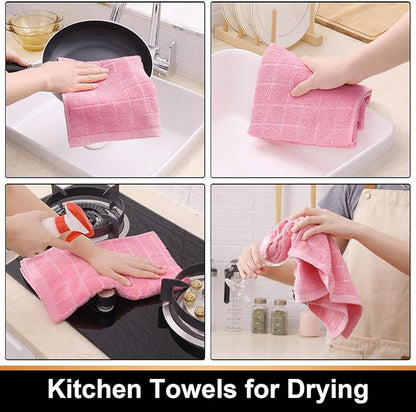 Mordimy 100% Cotton Terry Cloth Kitchen Towels, Super Soft and Absorbent Dish