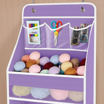Univivi 5-Shelf Fabric Door Storage Over Door Hanging Organizer