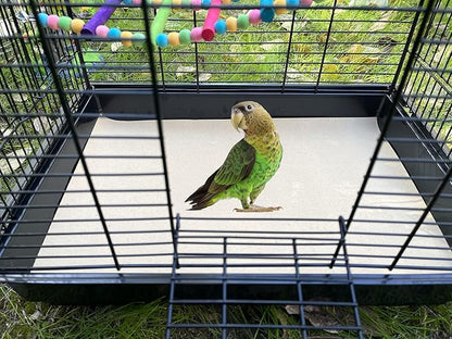 Gravel Paper for Bird Cage,BirdCage Liner Papers Cuttable Gravel Liner Sea Sand Paper Pet Animal Cages Cushion Great for Hard-Billed Birds Parrot | Clean Safe & Aids in Digestion (20 PCS - 17" x 11")