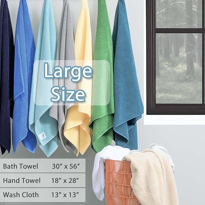 Bathroom Towels, 6 Piece Towel Set