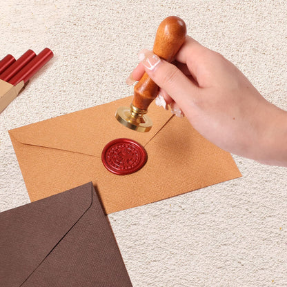 SHOWIN Gun Glue Sealing Wax Sticks for Wax Seal Stamp - Metallic Antique Gold, Great for Wedding Invitations, Cards Envelopes, Snail Mails, Wine Packages, Christmas Gift Ideas, Pack of 10